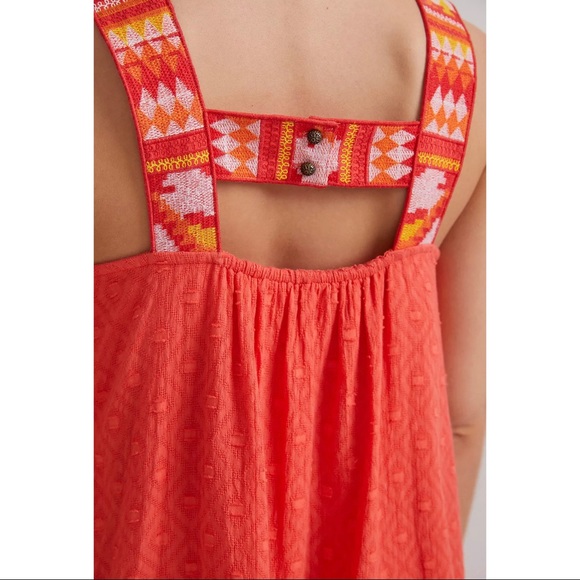 Anthropologie Coral Embroidered Tunic Dress NWT - Picture 4 of 9